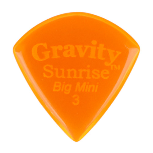 Gravity Sunrise Big Mini 3.0mm Orange Polished Guitar Pick