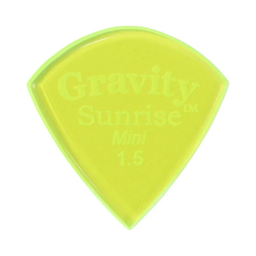 Gravity Sunrise Mini (Jazz) 1.5mm Fluorescent Green Polished Guitar Pick