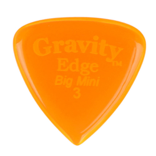Gravity Edge Big Mini 3.0mm Orange Polished Guitar Pick
