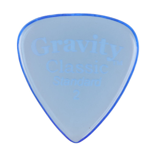 Gravity Classic Standard 2.0mm Blue Polished Guitar Pick
