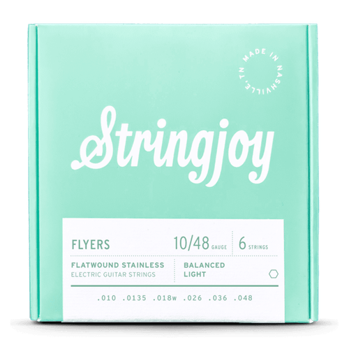 Stringjoy Flyers | Balanced Light Gauge (10-48) Flatwound Stainless Electric Guitar Strings