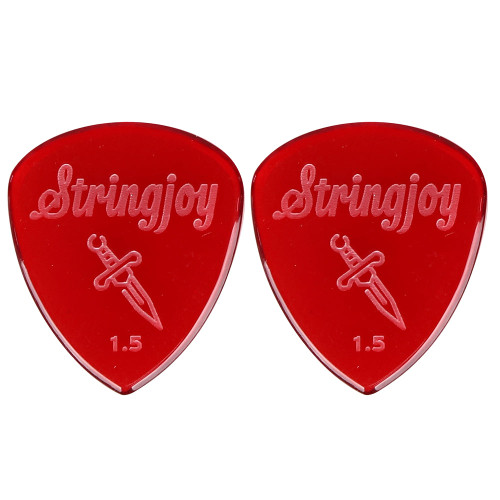 Stringjoy 1.5mm Dagger Acrylic Picks - 2 Pack