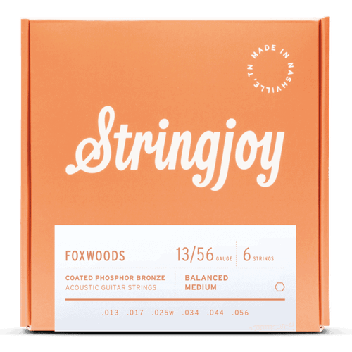 Stringjoy Foxwoods | Medium Gauge (13-56) Coated Phosphor Bronze Acoustic Guitar Strings