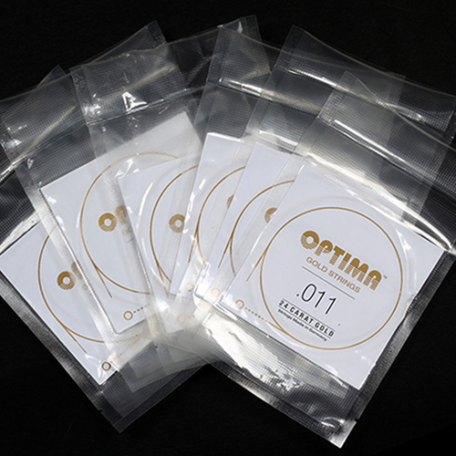 Optima 24K Gold Single Guitar Strings, Plain and Wound (Choose Gauge)