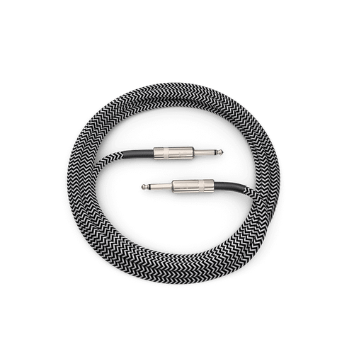 D'Addario PW-BG-10BG Braided Instrument Cables - 10' / B&W Tweed