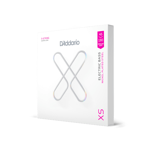 D'Addario XSB45130SL XS Nickel Bass Strings, Regular Light 5-String, Super Long Scale (45-130)