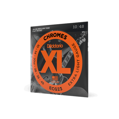 D'Addario ECG23 XL Chromes Electric Guitar Strings, Extra Light (10-48)