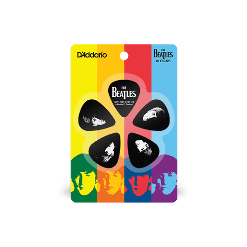 D'Addario 1CBK6-10B2 The Beatles Guitar Picks - Meet The Beatles, 1.00mm (10-Pack)