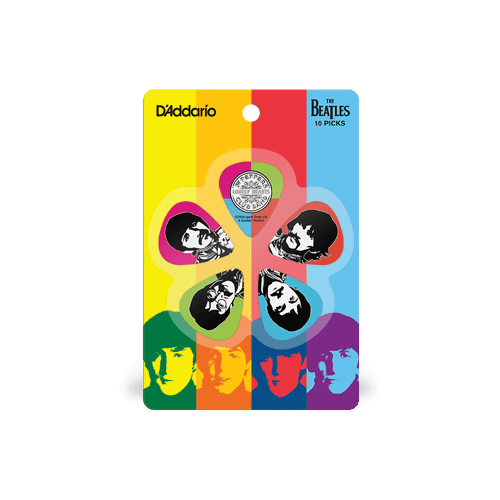 D'Addario 1CWH6-10B6 The Beatles Guitar Picks - Sgt. Pepper's Lonely Hearts Club Band 50th Anniversary, 1.00mm (10-Pack)