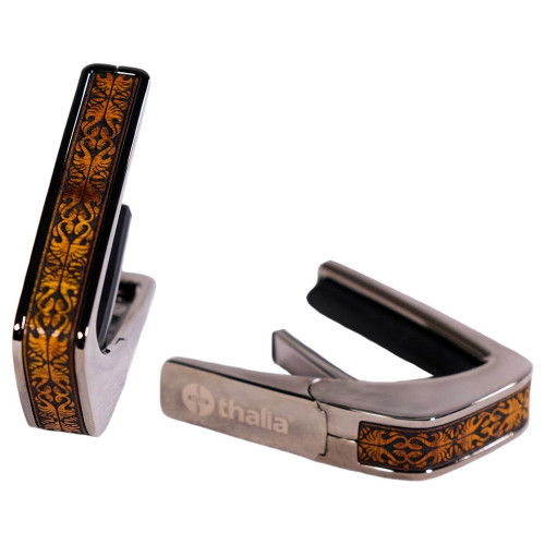 Thalia Deluxe Capo – Koa Nouveau, Black Chrome (TH-CB201-21)