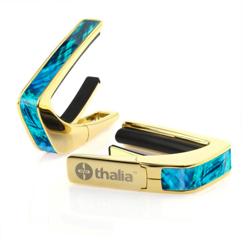 Thalia Capo – Teal Angel Wing Inlay, 24K Gold (TH-CG200-TW)