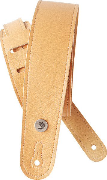D'Addario 20GL03 Slim Garment Leather Guitar Strap - Yellow