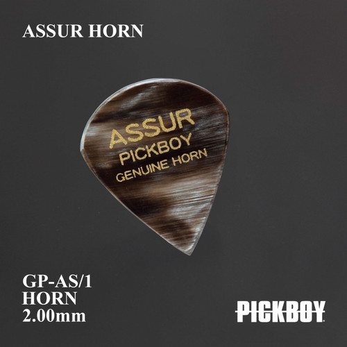Pickboy ASSUR GP-AS/1 Horn Guitar Pick, Teardrop