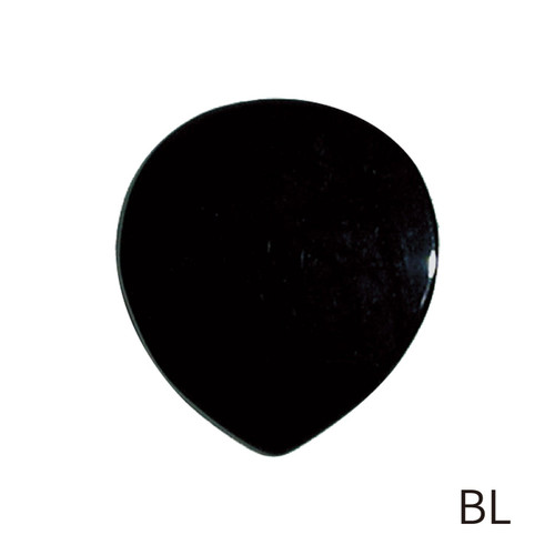 Pickboy Stone GP-ST-1/BL Natural Stone Guitar Pick, Standard Round - Black
