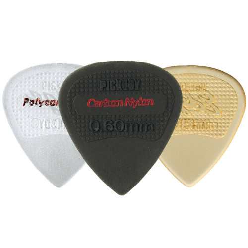 Pickboy Edge Series Single Guitar Picks - Carbon Nylon, Clear & Ultem (Choose Material & Gauge)