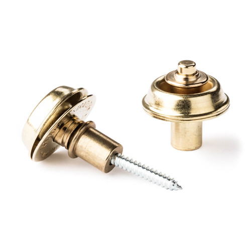 Dunlop SLS1402BR Straplok Strap Retainers Flush Mount - Brass