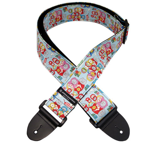 Daiking Matryoshka Cats Guitar Strap DGS-HMT32, Handmade in Japan