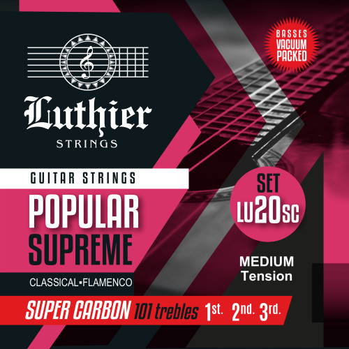 Luthier Set 20SC Super Carbon Classical Guitar Strings - Medium Tension (LU-20SC)