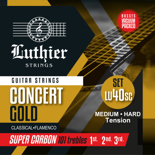 Luthier Set 40SC Super Carbon Classical Guitar Strings - Medium-Hard Tension (LU-40SC)