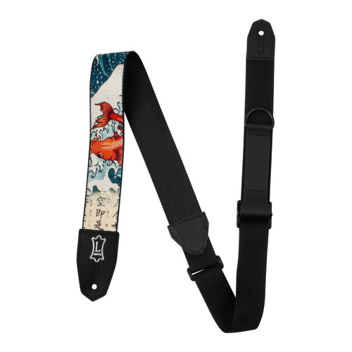 Levy's Poly Right Height Series Guitar Strap, Koi Fish & Wave Motif (MPRH-16)