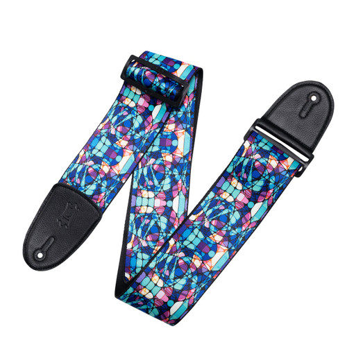 Levy's Stained Glass Series Guitar Strap, Blue Mirage (MP3SG-001)