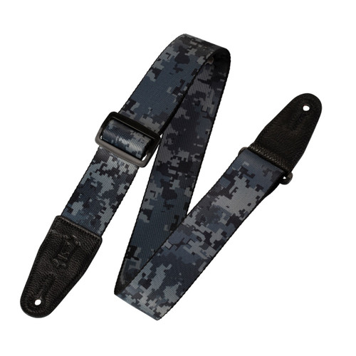Levy's Graphic Waves Series Guitar Strap, Black Blue Digital Camo (MPS2-120)