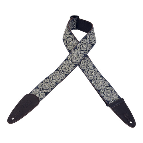 Levy's Boho Jacquard Series Guitar Strap, Blue & White (MGJ-001)