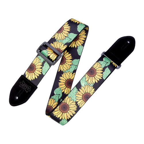 Levy's Suede Harmony Series Guitar Strap, Sunflower (MP2-009)