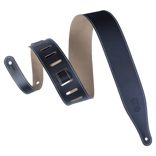 Levy's Top Grain Series Guitar Strap, Black · Standard (DM17-BLK)