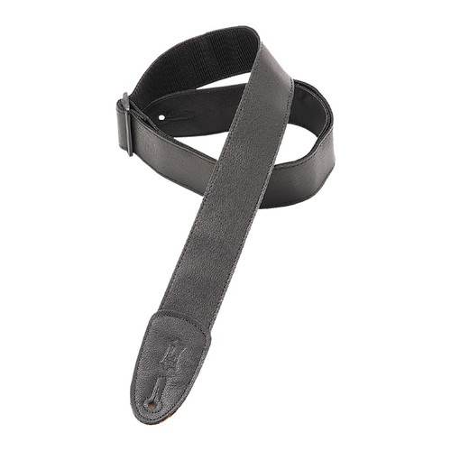 Levy's Leather Tri Glides Series Guitar Strap, Black (M7GP-BLK)
