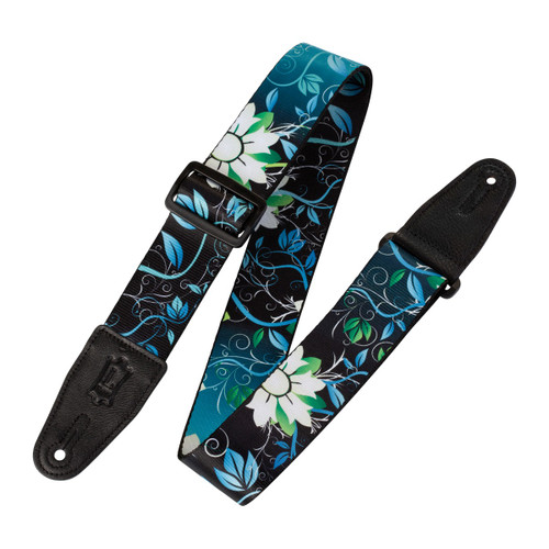 Levy's Nature Series Guitar Strap, Blue Flower (MPD2-038)