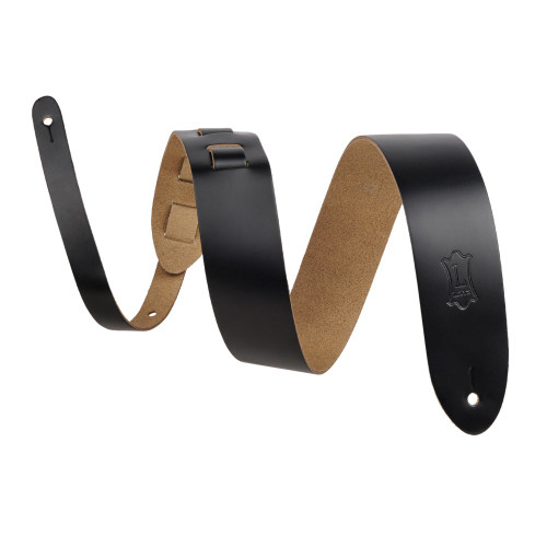 Levy's Lead Leather Series Guitar Strap, Black (M12-BLK)