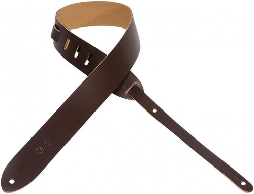 Levy's 2" Chrome-tan Genuine Leather Guitar Strap - Dark Brown (M12-DBR)
