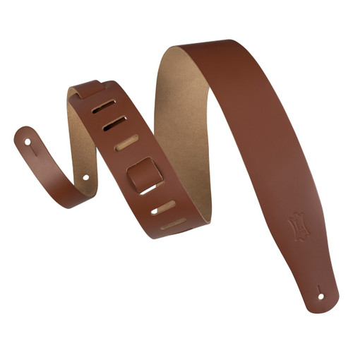Levy's Streamline Leather Series Guitar Strap, Walnut (M26-WAL)