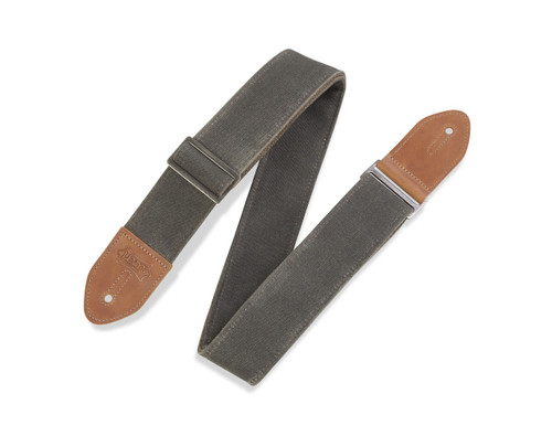 Levy's 2" Wide Waxed Canvas Guitar Strap, Forest Green (M7WC-FGN)