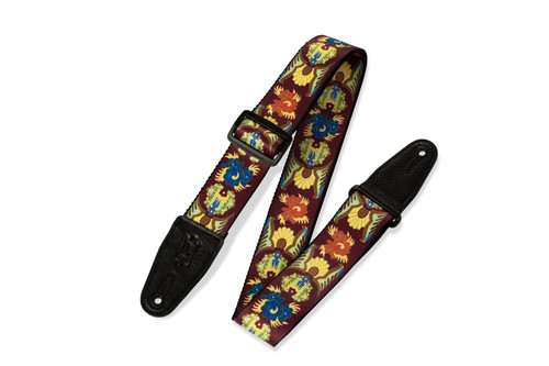 Levy's 2" Polyester Guitar Strap with Printed Floral Design (MP-25)