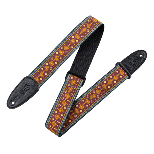 Levy's Original Hootenanny Series Guitar Strap, Red · Without Pick Holder (M8HT-26)