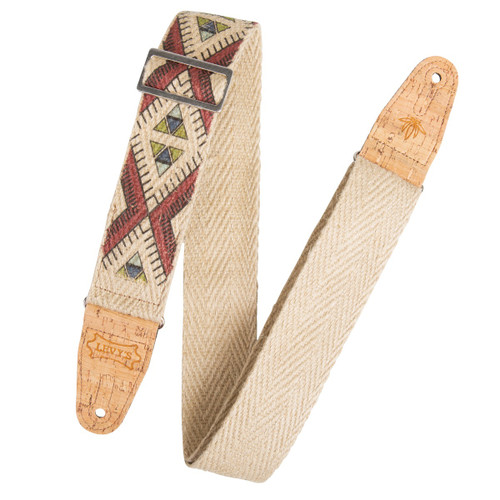 Levy's Vegan Hemp Series Guitar Strap, Diamond (MH8P-002)
