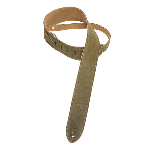 Levy's Simply Suede Series Guitar Strap, Green · 2.00in wide (MS12-GRN)