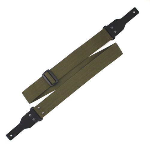 Richter Racoon Webbing Guitar Strap, Khaki / Black (1442)
