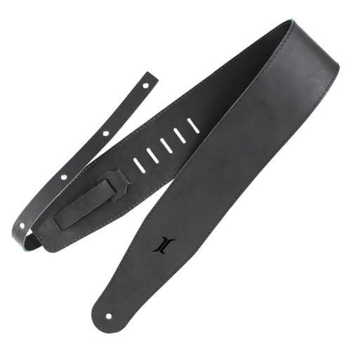 Richter Jeff Loomis Signature Wide Leather Guitar Strap, Vintage Black (1502JL)