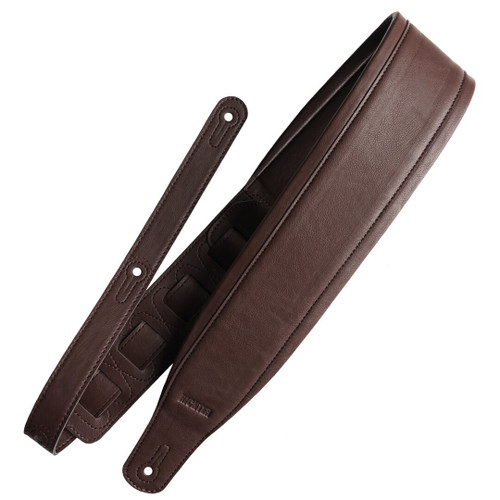 Richter Backline Padded Vegan Guitar Strap, Brown (1648)