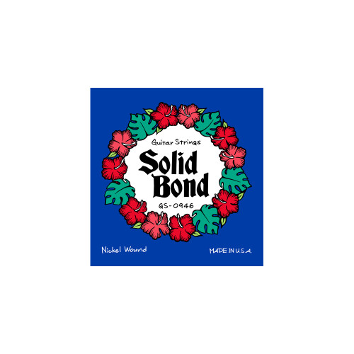 Solid Bond Electric Guitar Strings, Nickel Wound, 9-46 (GS-0946)