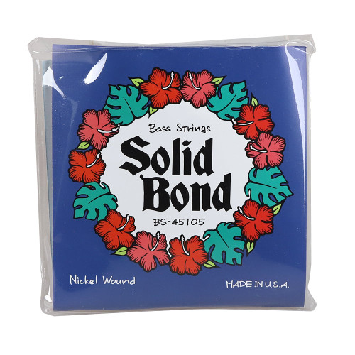 Solid Bond Bass Guitar Strings, Nickel Wound, 4-String, 45-105 (BS-45105)