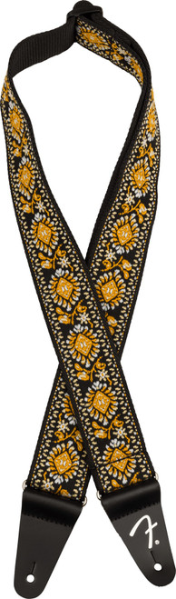 Fender Pasadena Woven Guitar Strap Yellow Lotus