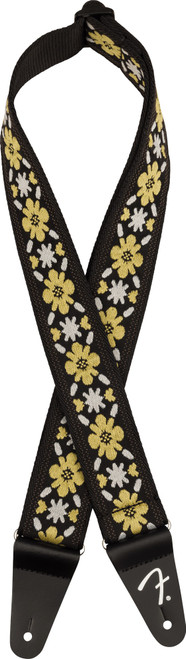 Fender Pasadena Woven Guitar Strap Yellow Clover