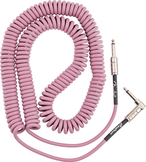 Fender Contour Series Coiled Instrument Cable Burgundy Mist 30ft (9m) Straight/Angle