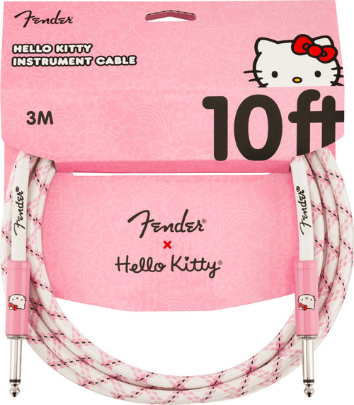 Fender x Hello Kitty Woven Instrument Cable 10ft (3m) Straight/Straight