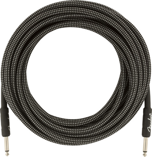 Fender Professional Series Tweed Instrument Cable Gray Tweed 25ft (7.5m) Straight/Straight