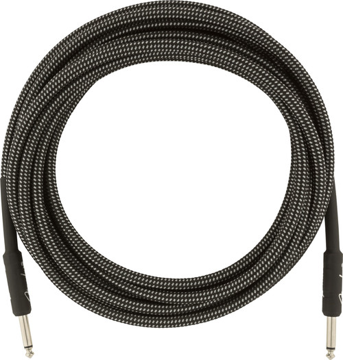 Fender Professional Series Tweed Instrument Cable Gray Tweed 18.6ft (5.5m) Straight/Straight
